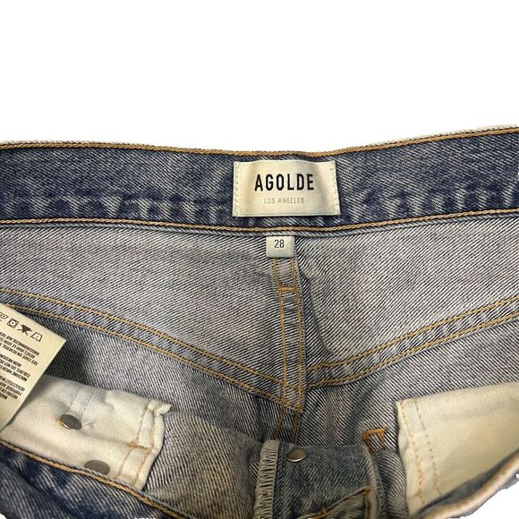 AGOLDE Premium Sophie High Rise Skinny Jeans Size 28 Distressed Light Blue Wash - Picture 7 of 11